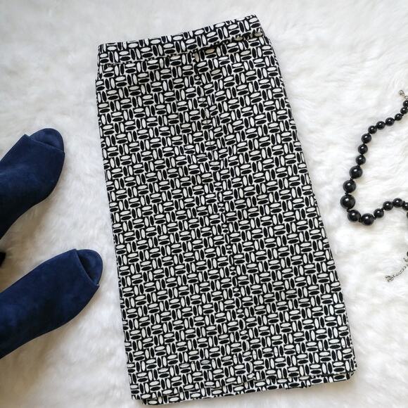 Loft Velvet Geometric-Print Skirt Size 10 NWT - Picture 5 of 5